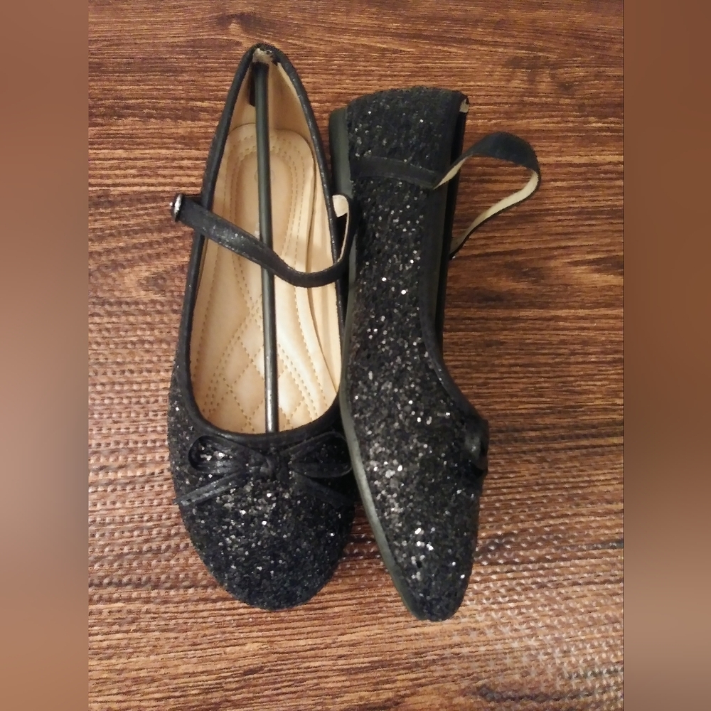 Sparkly Black Mary Jane Dress Shoes